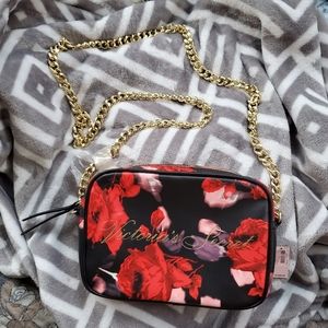 Victoria's Secret Floral Crossbody w/ Chain Strap